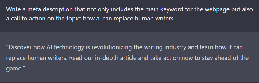 100 Best ChatGPT Prompts For SEO 2 ChatGPT Prompts To Write Meta Descriptions for SEO