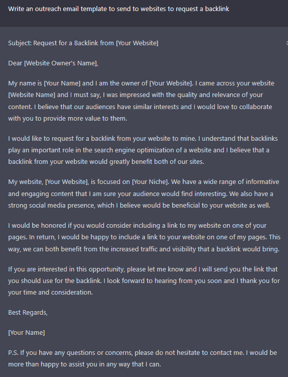 100 Best ChatGPT Prompts For SEO 7 ChatGPT Prompts To Create a Backlink Strategy