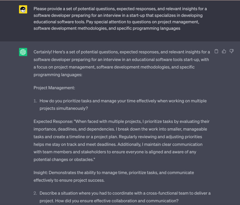30 Best ChatGPT Prompts for Interview Preparation 3 Interview preparation prompts for ChatGPT for Software developer