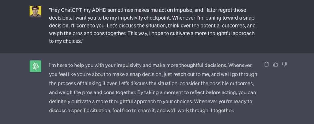 20 Best ChatGPT Prompts for Managing ADHD 2 Handling Impulsivity with ChatGPT