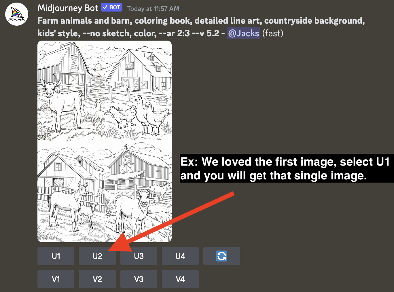 downloading single image from midjourney
