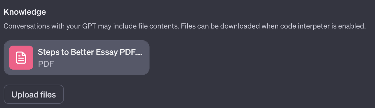 How to Create Custom GPTs With ChatGPT's GPT Builder 11 Knowledge setting in GPT builder custom GPT setting