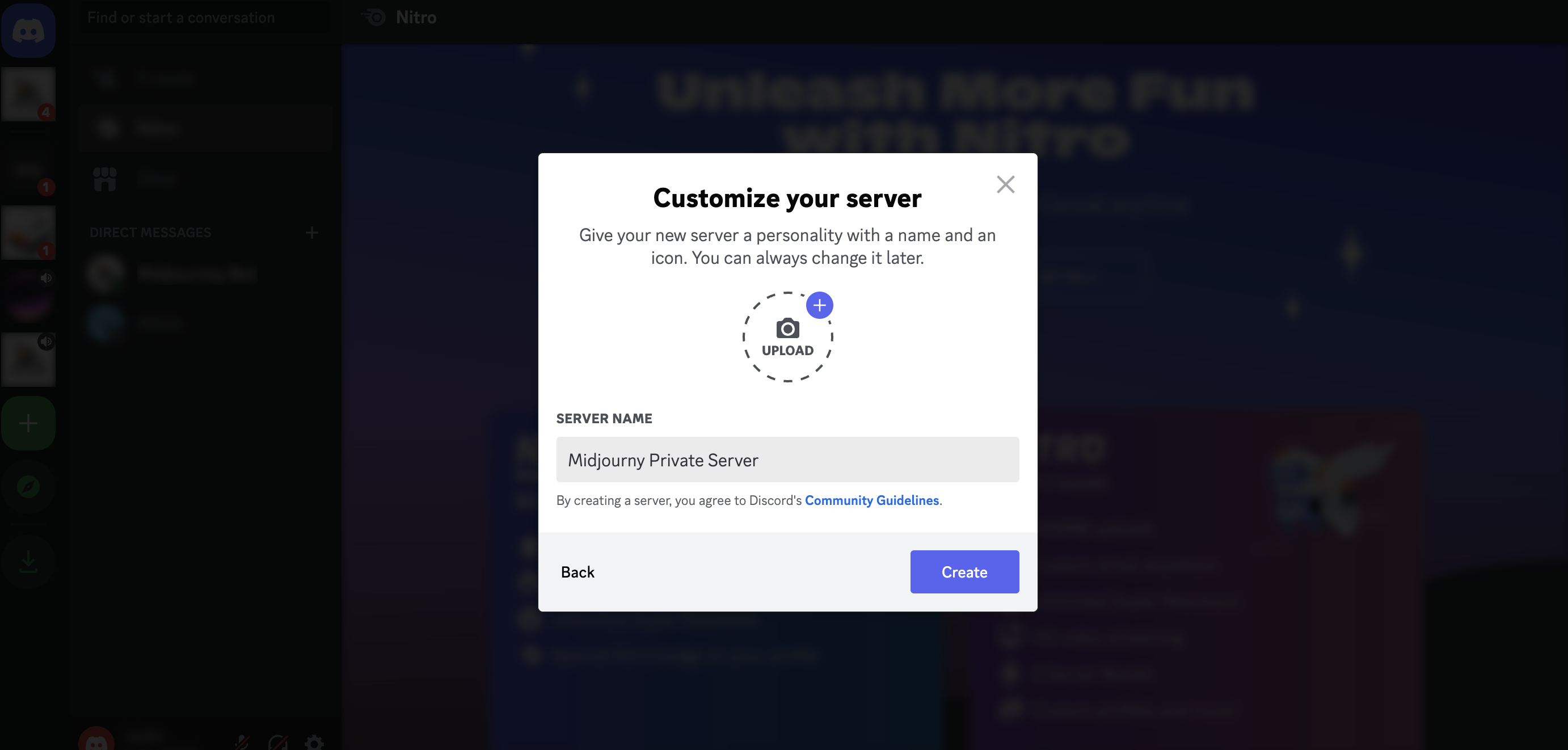 How to Use Midjourney Privately (Tutorial) 5 Name your server now