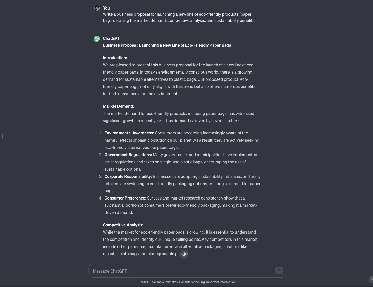 217 Little-Known ChatGPT Prompts You Can't Afford to Miss Out On 6 business proposal for launching a new line of eco-friendly products gpt prompt