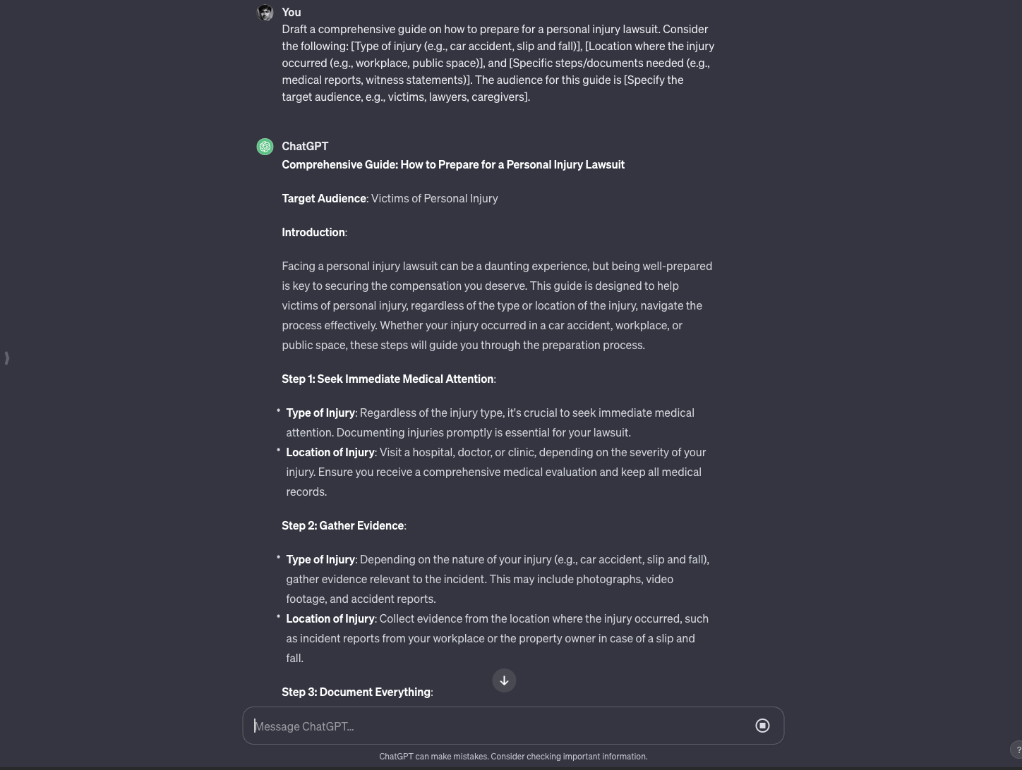 217 Little-Known ChatGPT Prompts You Can't Afford to Miss Out On 20 ChatGPT Prompts on Law