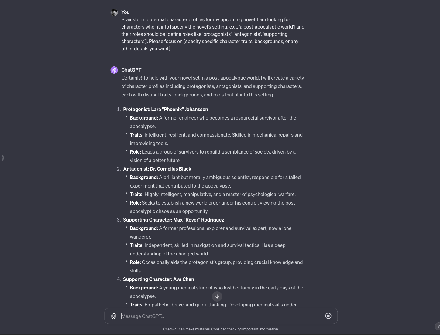 217 Little-Known ChatGPT Prompts You Can't Afford to Miss Out On 23 Write a Novel Using ChatGPT Prompts