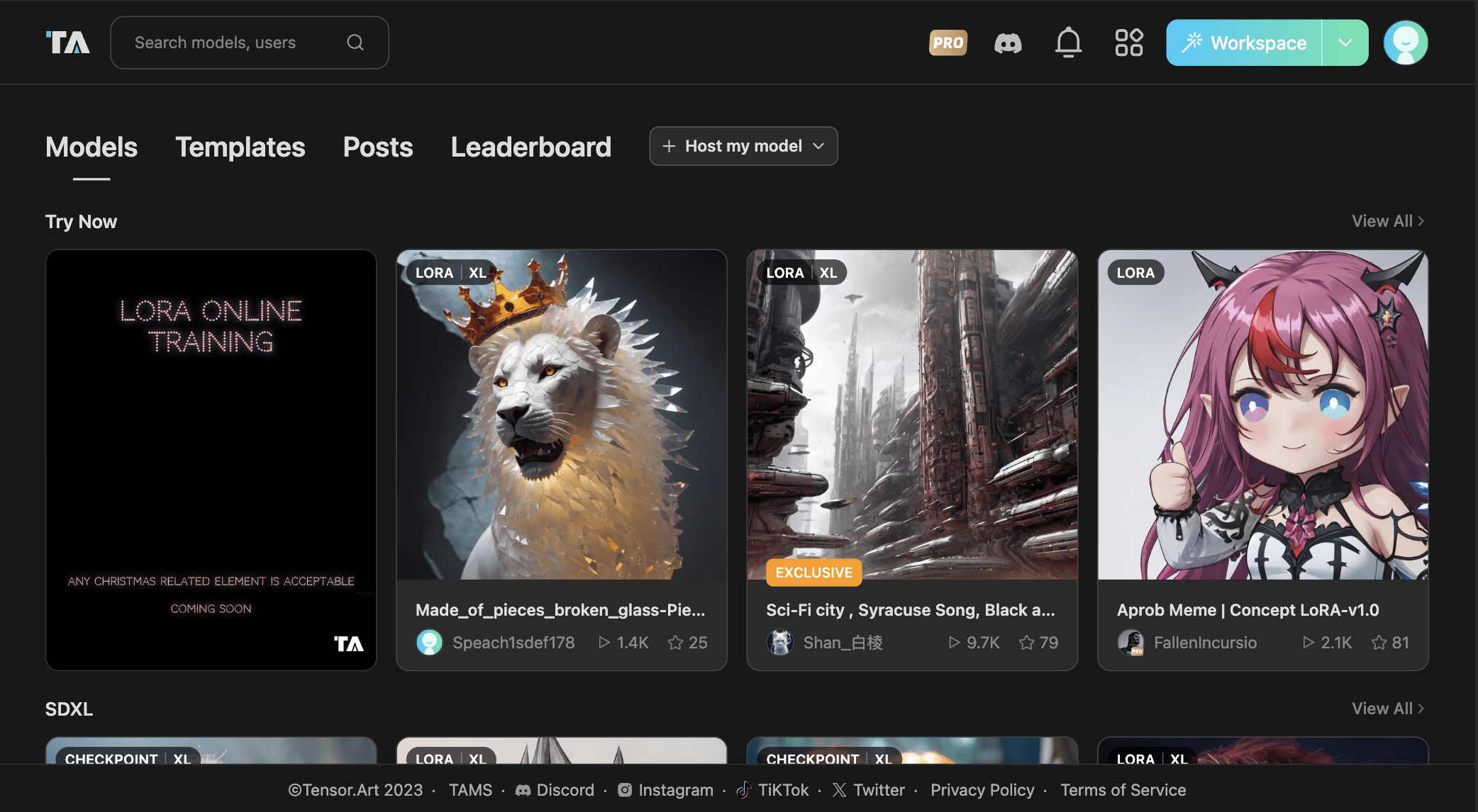 tensor art ai screen