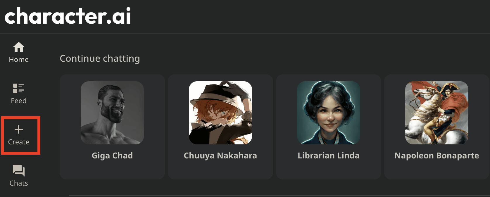 Learn How to Use Character AI: Ultimate Guide (2024) 15 click on the + Create