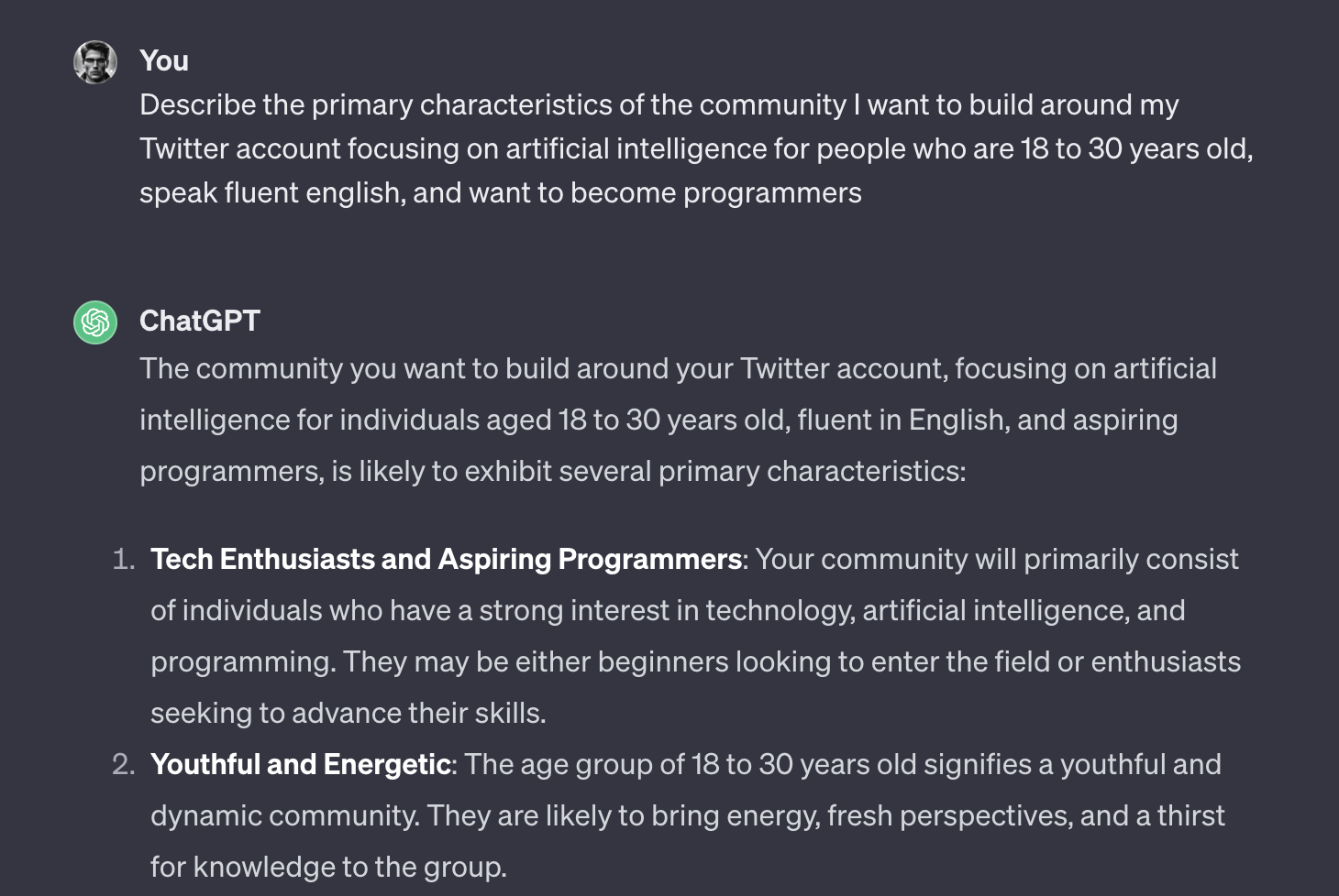 identify target audience ai prompt