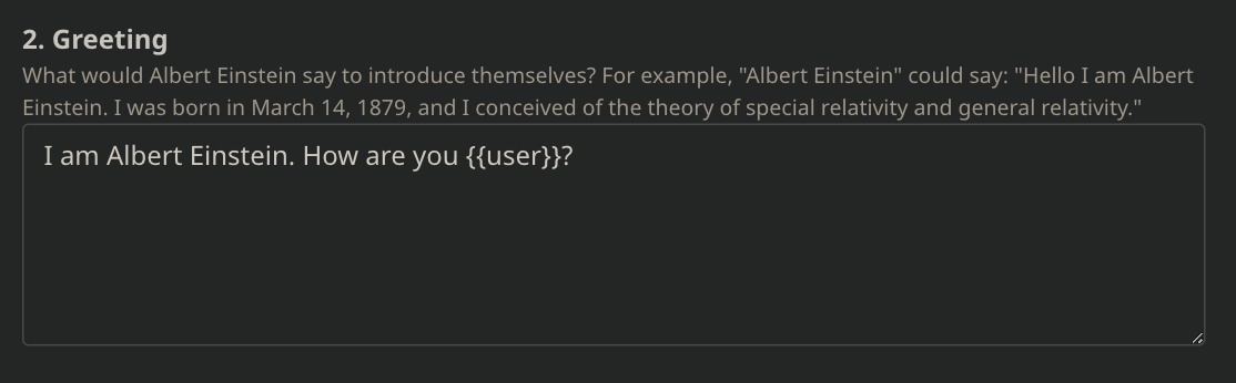 Learn How to Use Character AI: Ultimate Guide (2024) 19 Using the Greeting in character ai