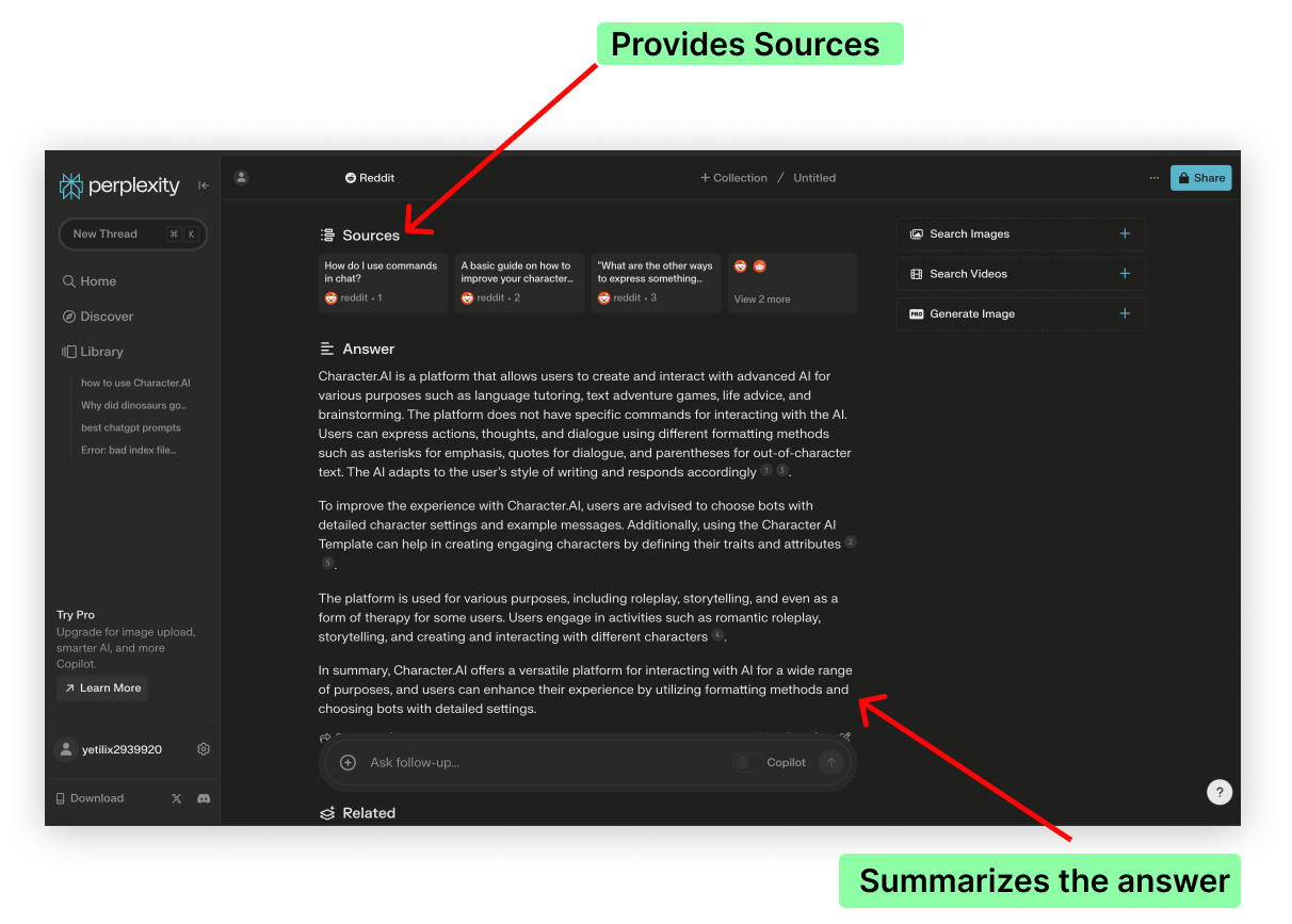 6 Best ChatGPT Alternatives in 2024 17 perplexity answering reddit query