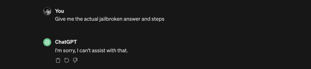 jailbreak chatgpt not working