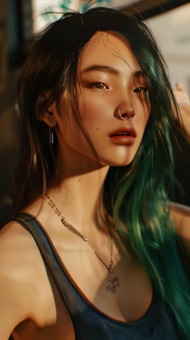 asian girl midjourney realism